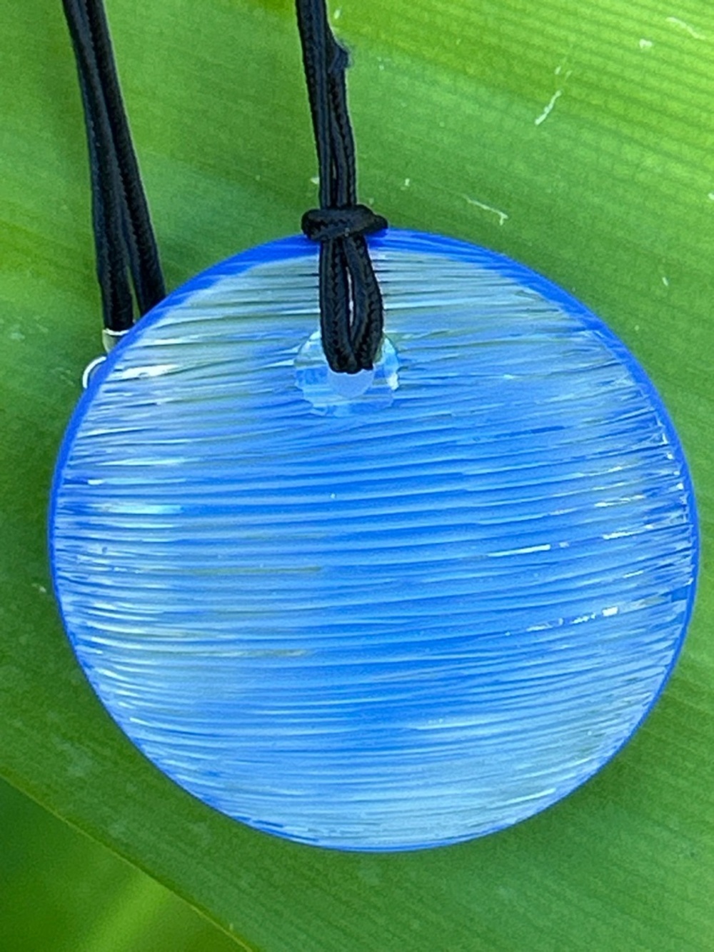 Lago Talismano 536.03 Venini Blue Murano Art Glass Statement Pendant Necklace